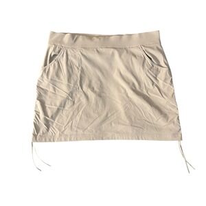 Columbia Skort Women's XL‎ Beige Pull On Active Athletic Skirt Pockets Shorts
